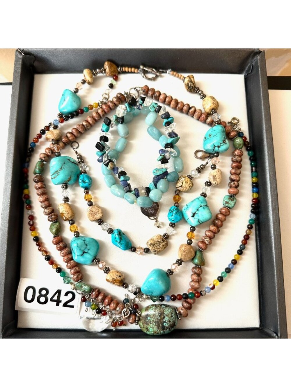 Jewelry Lot Vintage Modern Turquoise Multi Gemstone Necklaces Bracelets
